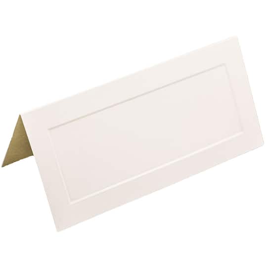 JAM Paper Embossed Border Fold-Over Wedding Table Place Cards, 100ct.